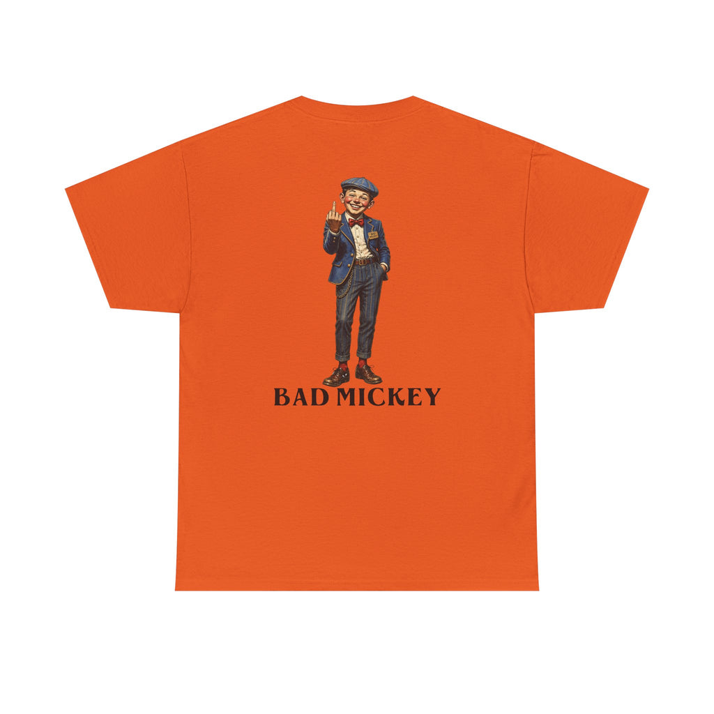 Bad Mickey Graphic Tee — Vintage Boy Illustration Cotton Shirt