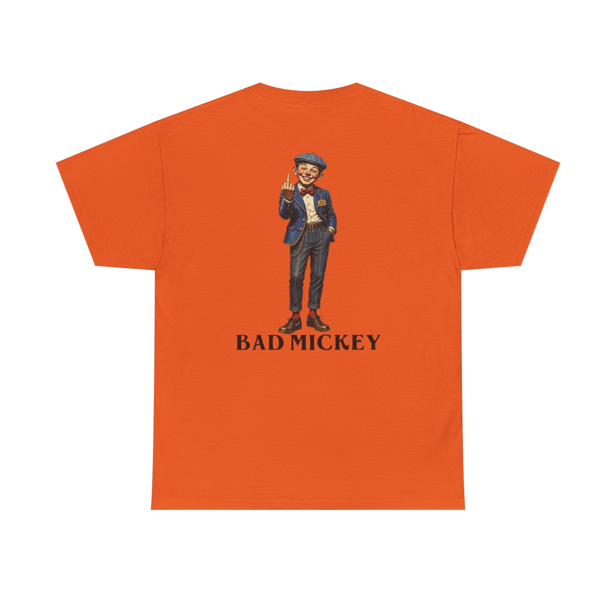 Bad Mickey Graphic Tee — Vintage Boy Illustration Cotton Shirt