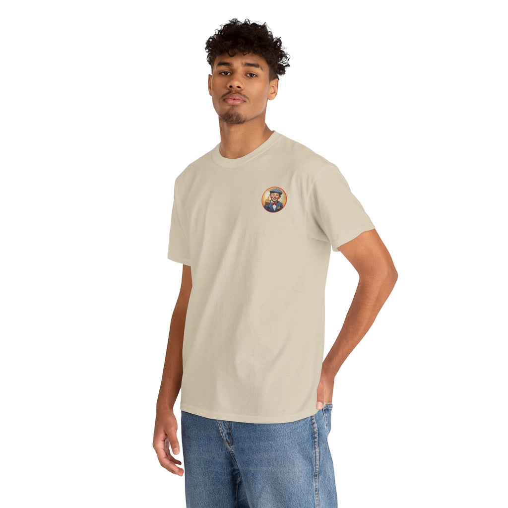 Bad Mickey Graphic Tee — Vintage Boy Illustration Cotton Shirt