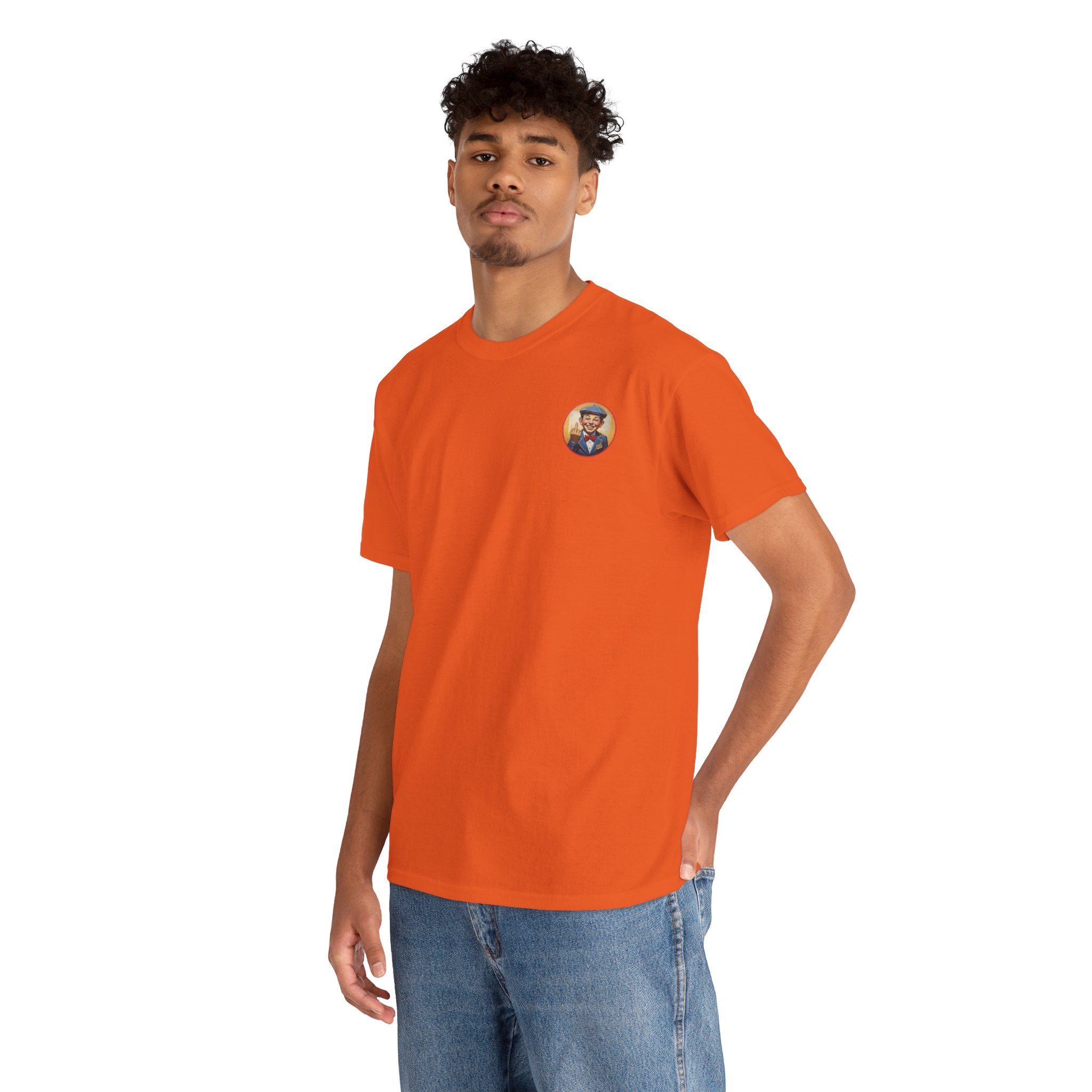 Bad Mickey Graphic Tee — Vintage Boy Illustration Cotton Shirt